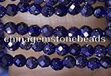 CTG1450 15.5 inches 2mm faceted round blue goldstone beads wholesale