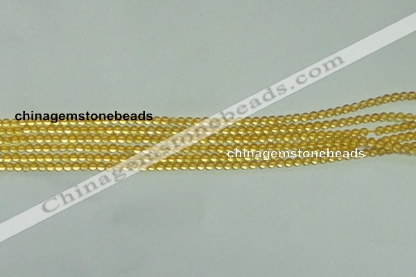 CTG146 15.5 inches 3mm round tiny citrine gemstone beads wholesale