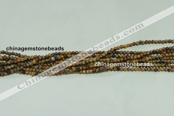 CTG147 15.5 inches 3mm round tiny leopard skin jasper beads wholesale