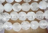 CTG1481 15.5 inches 3mm faceted round white moonstone beads