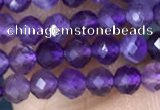 CTG1484 15.5 inches 3mm faceted round amethyst gemstone beads