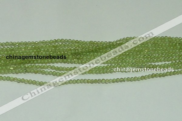 CTG149 15.5 inches 3mm round tiny peridot gemstone beads wholesale