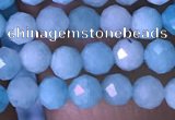 CTG1495 15.5 inches 3mm faceted round amazonite beads wholesale