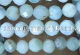 CTG1496 15.5 inches 3mm faceted round larimar gemstone beads