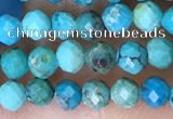 CTG1498 15.5 inches 3mm faceted round turquoise beads wholesale