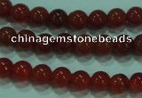 CTG15 15.5 inch 4mm round B grade tiny red agate beads wholesale