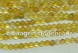 CTG151 15.5 inches 3mm round tiny yellow agate beads wholesale