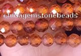 CTG1512 15.5 inches 3mm faceted round garnet beads wholesale