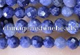 CTG1518 15.5 inches 3mm faceted round sapphire gemstone beads