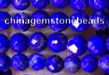 CTG1520 15.5 inches 3mm faceted round lapis lazuli beads