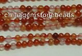 CTG153 15.5 inches 3mm round grade A tiny red agate beads wholesale