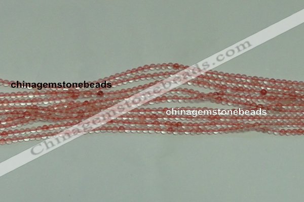 CTG154 15.5 inches 3mm round tiny cherry quartz beads wholesale