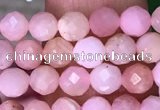 CTG1545 15.5 inches 4mm faceted round pink opal beads wholesale