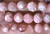 CTG1546 15.5 inches 4mm faceted round rhodochrosite beads wholesale