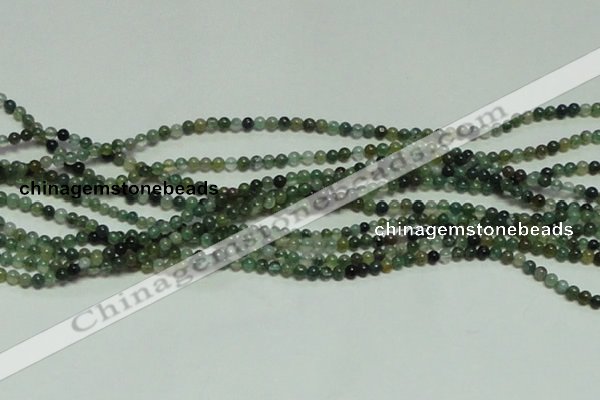 CTG156 15.5 inches 3mm round tiny moss agate beads wholesale