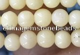 CTG1596 15.5 inches 4mm round yellow jade beads wholesale