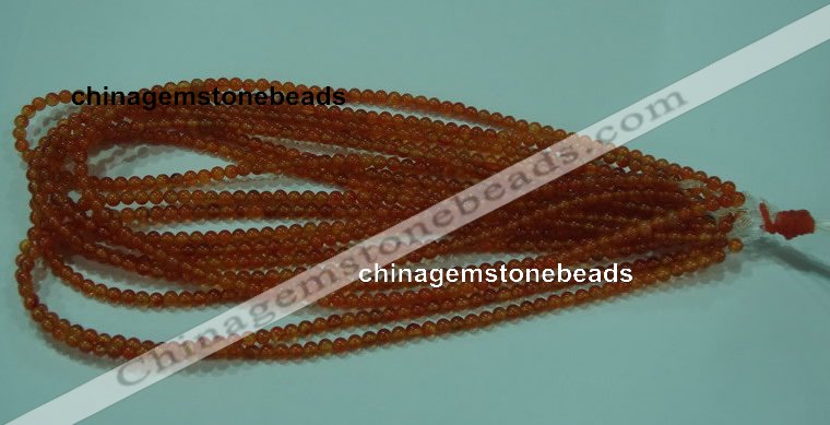 CTG16 15.5 inch 4mm round B grade tiny red agate beads wholesale