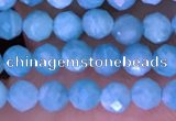 CTG1609 15.5 inches 3mm faceted round tiny amazonite beads