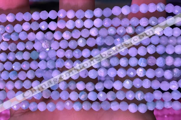 CTG1626 15.5 inches 3.5mm faceted round tiny amazonite beads