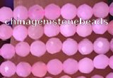 CTG1634 15.5 inches 2.5mm faceted round tiny pink opal beads