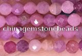 CTG1637 15.5 inches 3mm faceted round tiny ruby beads