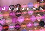 CTG1658 15.5 inches 2.5mm faceted round tiny tourmaline beads