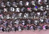 CTG1669 15.5 inches 2mm faceted round tiny pyrite beads