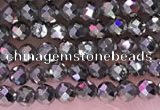 CTG1669 15.5 inches 2mm faceted round tiny pyrite beads