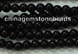 CTG17 15.5 inches 2mm round A grade tiny black agate beads