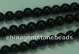 CTG19 15.5 inches 3mm round B grade tiny black agate beads