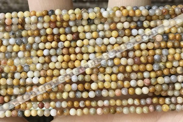 CTG2019 15 inches 2mm,3mm yellow crazy lace agate beads