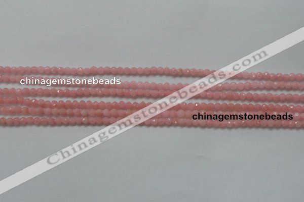 CTG203 15.5 inches 3mm faceted round tiny Chinese pink opal beads