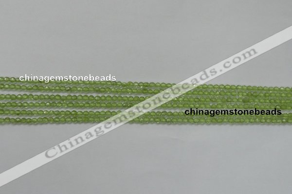 CTG206 15.5 inches 3mm faceted round tiny prehnite gemstone beads