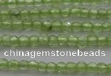 CTG210 15.5 inches 2mm faceted round tiny olive quartz beads