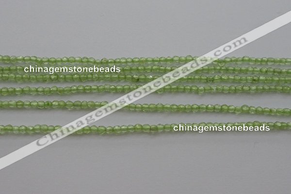 CTG210 15.5 inches 2mm faceted round tiny olive quartz beads