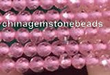 CTG2113 15 inches 2mm faceted round tiny quartz glass beads