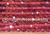 CTG2117 15 inches 2mm faceted round tiny quartz glass beads