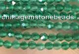 CTG2122 15 inches 2mm,3mm faceted round green agate gemstone beads