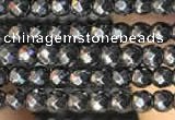 CTG2125 15 inches 2mm,3mm & 4mm faceted round hematite gemstone beads