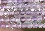 CTG2127 15 inches 2mm,3mm faceted round purple fluorite gemstone beads