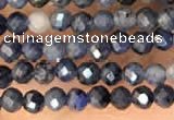 CTG2137 15 inches 2mm,3mm faceted round blue dumortierite beads