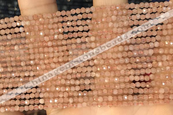 CTG2138 15 inches 2mm,3mm faceted round sunstone gemstone beads