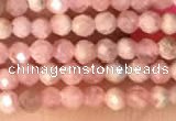 CTG2139 15 inches 2mm,3mm faceted round rhodochrosite gemstone beads