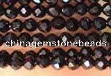 CTG2144 15 inches 2mm,3mm faceted round black spinel beads