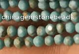 CTG2149 15 inches 2mm,3mm faceted round synthetic turquoise beads