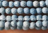 CTG2150 15 inches 2mm,3mm faceted round synthetic turquoise beads