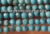 CTG2151 15 inches 2mm,3mm faceted round synthetic turquoise beads