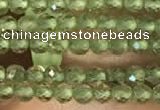 CTG2157 15 inches 2mm,3mm faceted round olive quartz gemstone beads