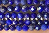 CTG2159 15 inches 2mm,3mm faceted round lapis lazuli beads