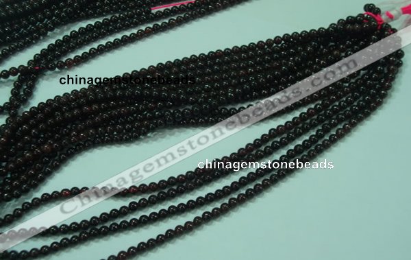 CTG22 15.5 inches 3mm round B grade tiny garnet beads wholesale